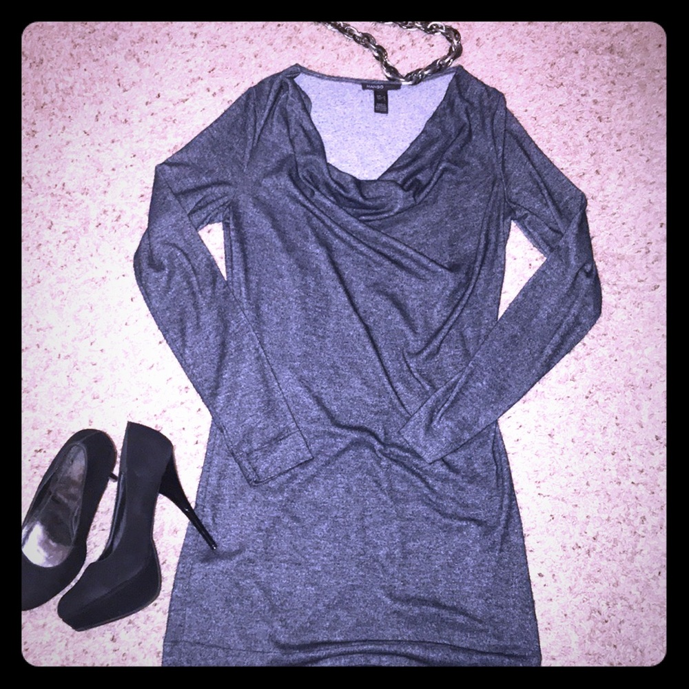 PRICED TO MOVE MNG Cowl neck Long Sleeve Mini Shift M